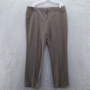Van Heusen Studio Womens Brown Stretch Dress Pants Size 18 Straight Leg‎ NEW